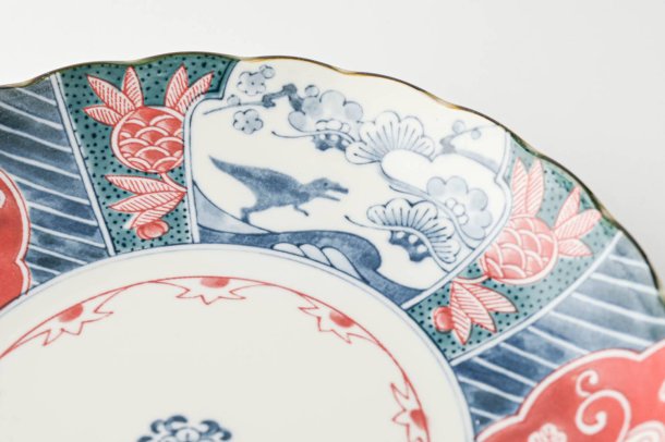 Edokko Dinosaur Good Fortune Dragon Large Plate