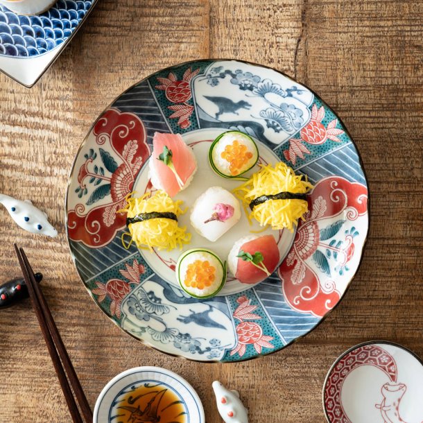 Edokko Dinosaur Good Fortune Dragon Large Plate