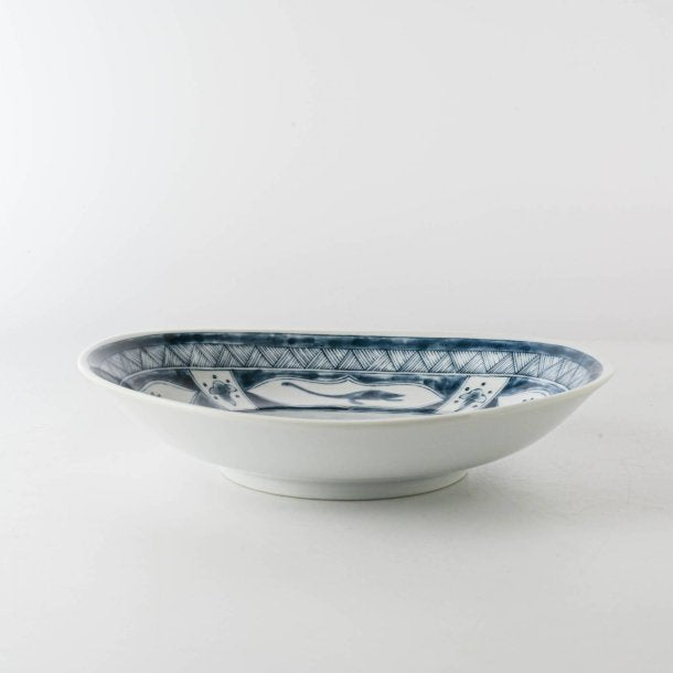 Edokko Dinosaur Water Dragon Oval Deep Plate