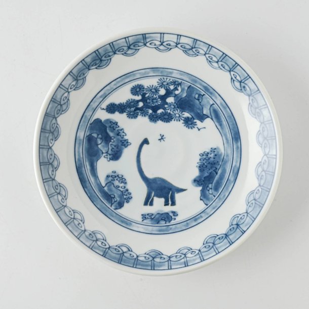 Edokko Dinosaur Dragon Landscape Meimei Plate