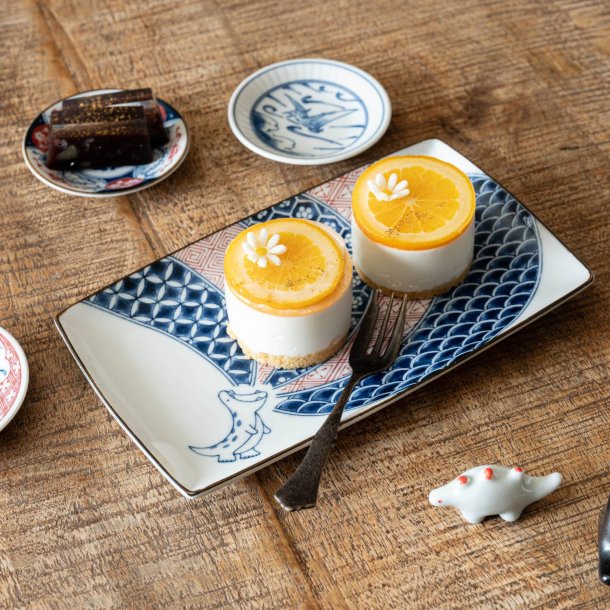 Edokko Dinosaur Auspicious Dragon Long Plate