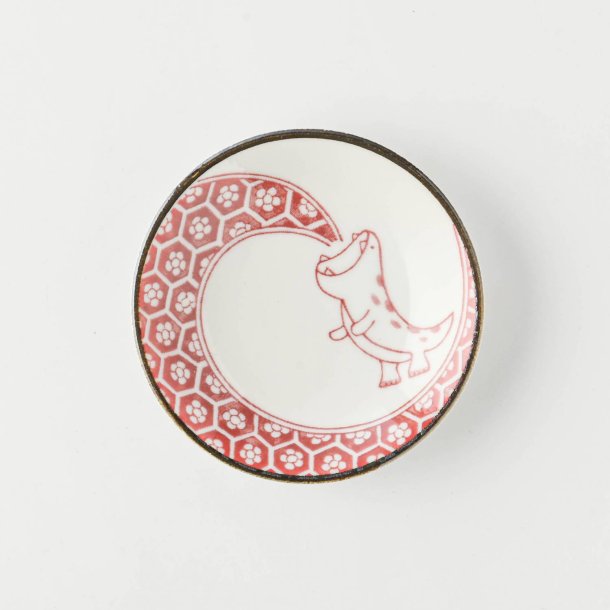 Edokko Dinosaur Red Flame Dragon Small Plate