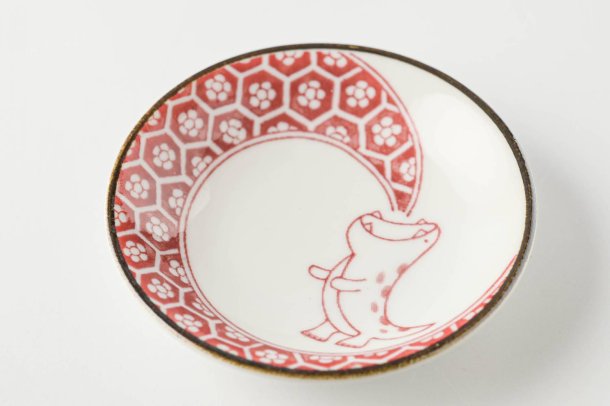 Edokko Dinosaur Red Flame Dragon Small Plate