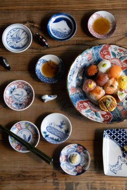 Edokko Dinosaur Blue Sea Dragon Small Plate