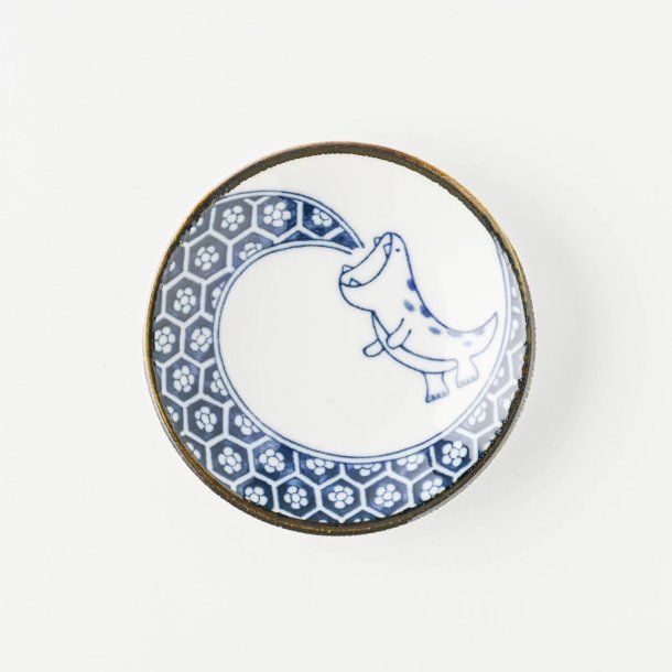 Edokko Dinosaur Blue Flame Dragon Small Plate