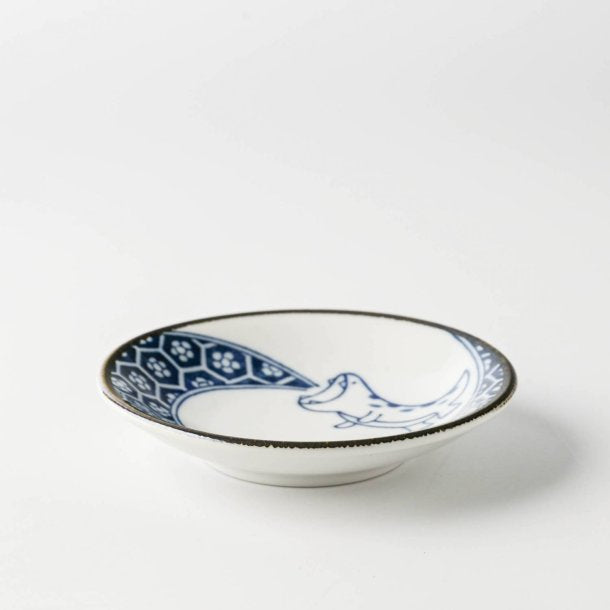 Edokko Dinosaur Blue Flame Dragon Small Plate