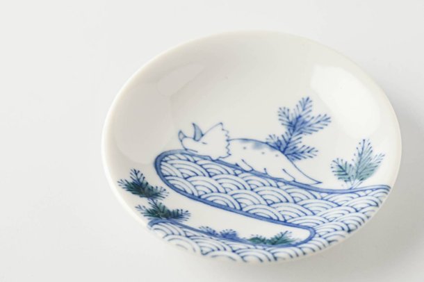 Edokko Dinosaur Blue Sea Dragon Small Plate