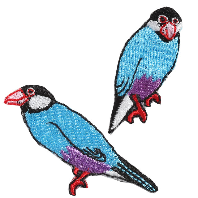 Iron-on Patch Bird Java Sparrow
