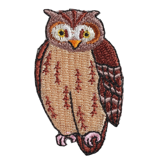 Iron-on Patch Bird Horned Owl