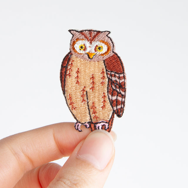 Iron-on Patch Bird Horned Owl