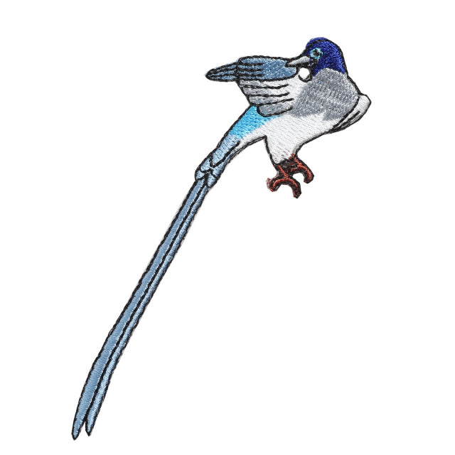 Iron-on Patch Bird Japanese Paradise Flycatcher