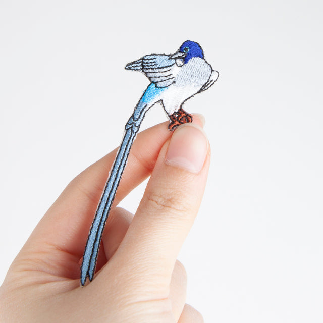 Iron-on Patch Bird Japanese Paradise Flycatcher