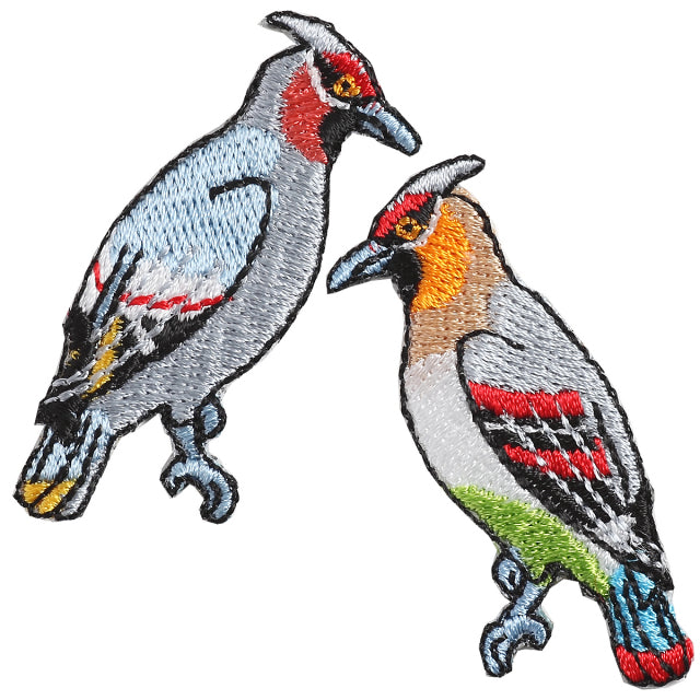 Iron-on Patch Bird Waxwing