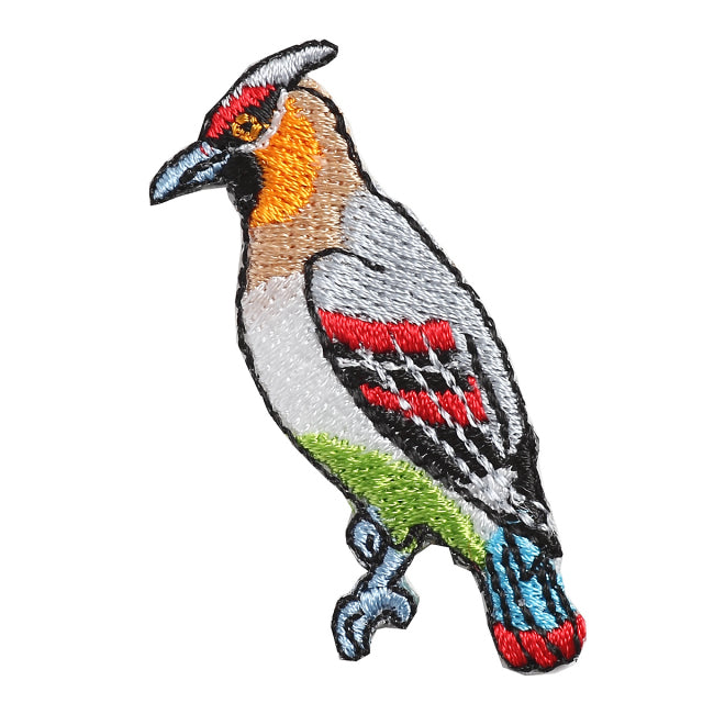 Iron-on Patch Bird Waxwing