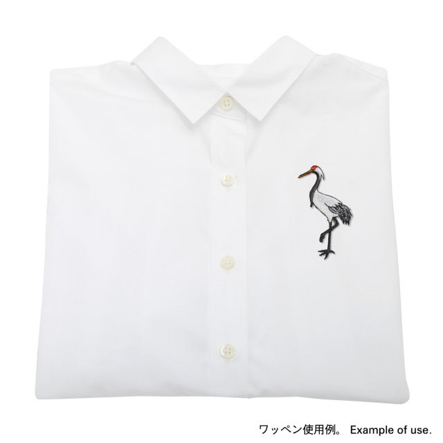 Iron-on Patch Bird Red-Crowned Crane