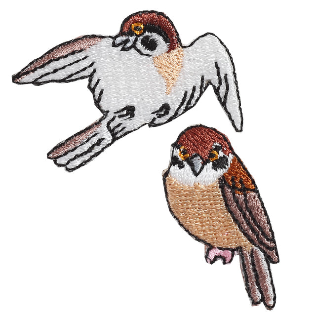 Iron-on Patch Bird Sparrow