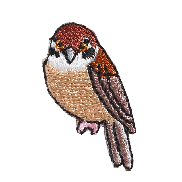 Iron-on Patch Bird Sparrow