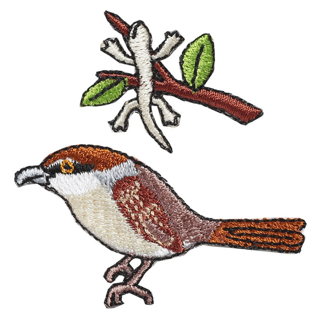 Iron-on Patch Bird Shrike