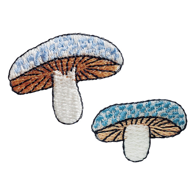 Iron-on Patch Mushroom Rurihatsutake Mushroom