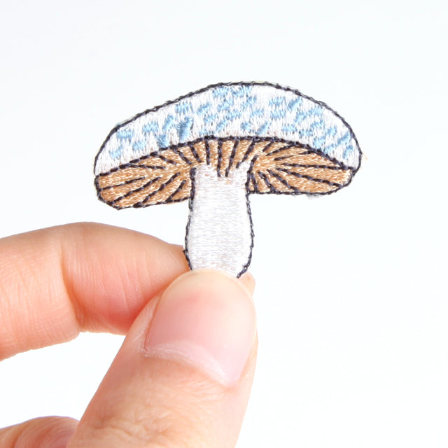 Iron-on Patch Mushroom Rurihatsutake Mushroom