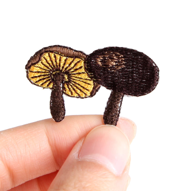 Iron-on Patch Mushroom Shiitake Mushroom