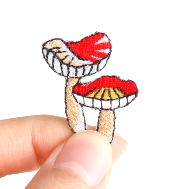 Iron-on Patch Mushroom Dokubenitake Mushroom