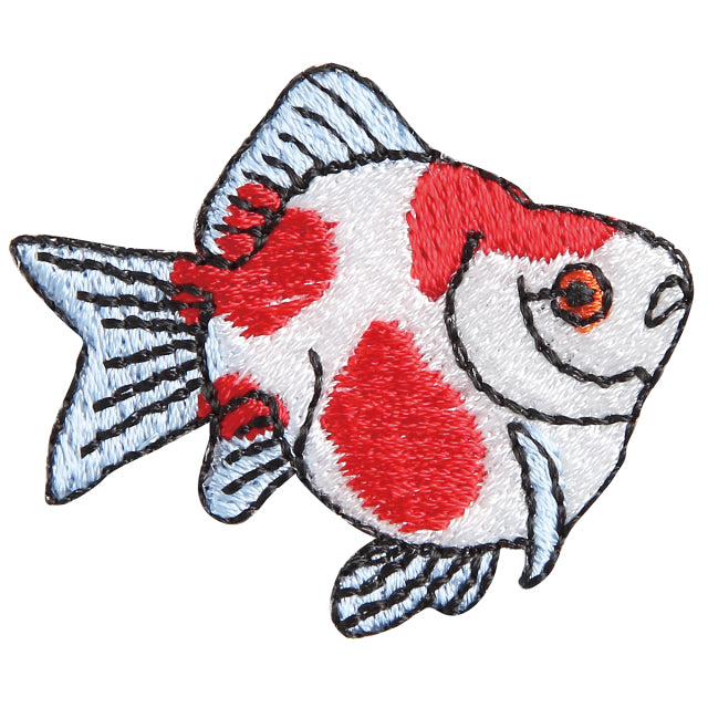 Iron-on Patch Goldfish Fukudaruma Goldfish