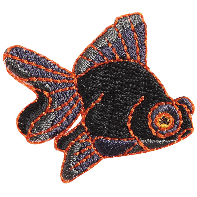 Iron-on Patch Goldfish Black Moor