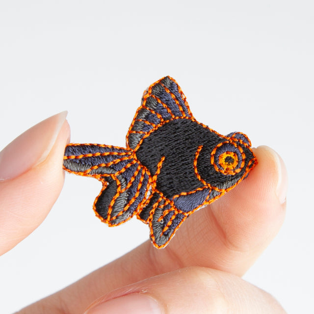 Iron-on Patch Goldfish Black Moor