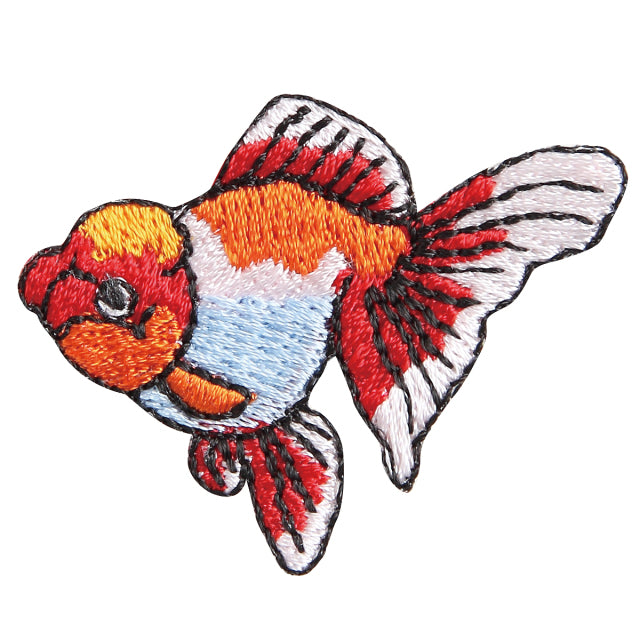 Iron-on Patch Goldfish Oranda Lionhead Goldfish