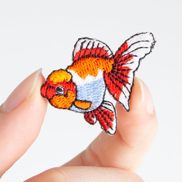 Iron-on Patch Goldfish Oranda Lionhead Goldfish
