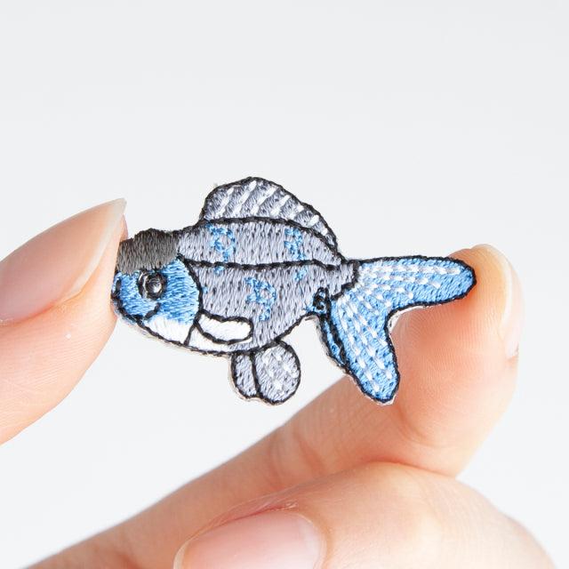 Iron-on Patch Goldfish Blue Oranda