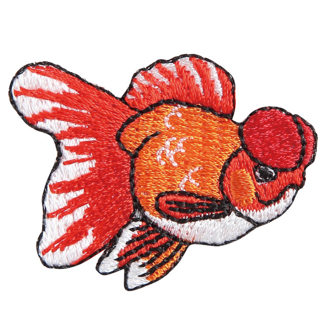 Iron-on Patch Goldfish Hamanishiki the Crown Pearlscale