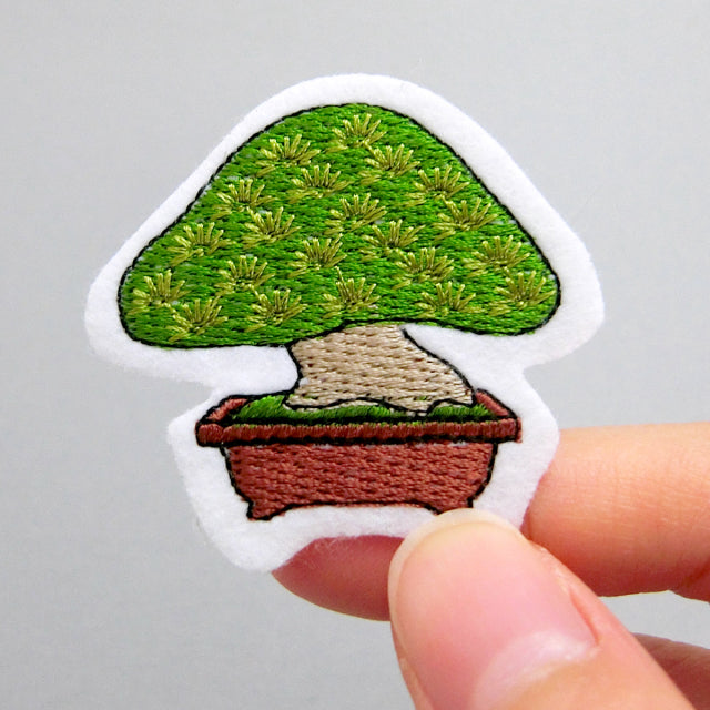 Iron-on Patch Bonsai Japanese White Pine