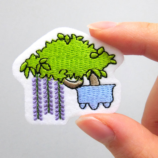 Iron-on Patch Bonsai Japanese Wisteria