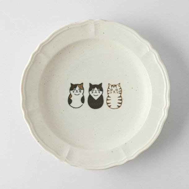 Shichita Three Cats 6.7" Plate