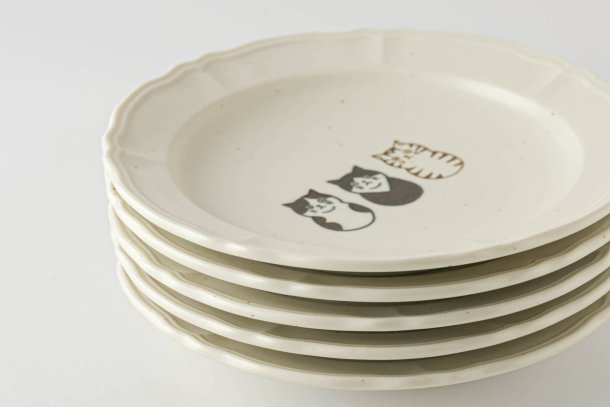 Shichita Three Cats 6.7" Plate