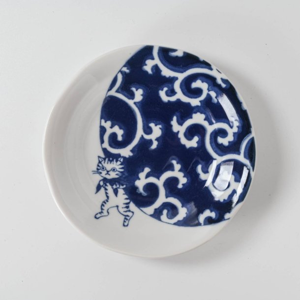 Shichita Someneko 5.1" Plate - Karakusa