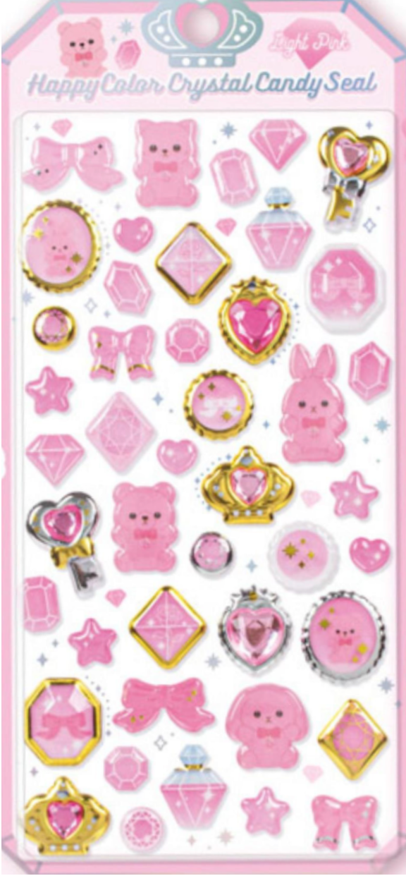 Happy Color Crystal Candy Stickers Pink (Love)