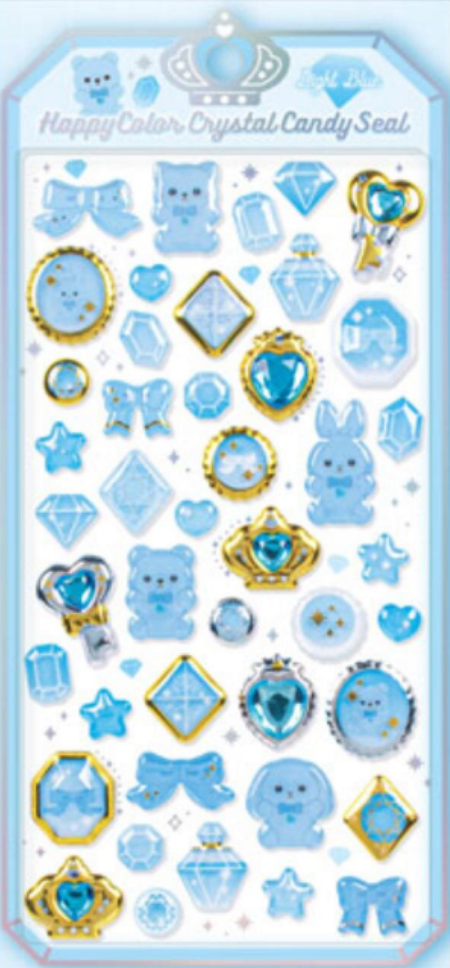Happy Color Crystal Candy Stickers Blue (Friendship)