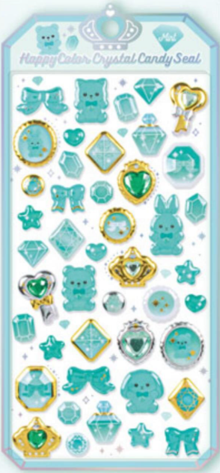 Happy Color Crystal Candy Stickers Green (Dream)