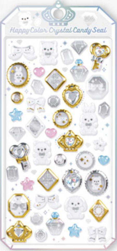 Happy Color Crystal Candy Stickers White (Hope)
