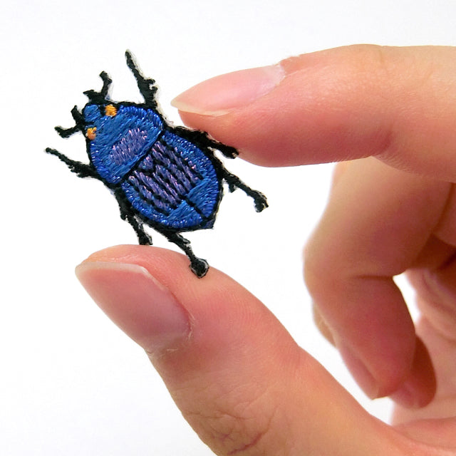 Iron-on Patch Insect Japanese Fruit Beetle & Blue Dung Beetle