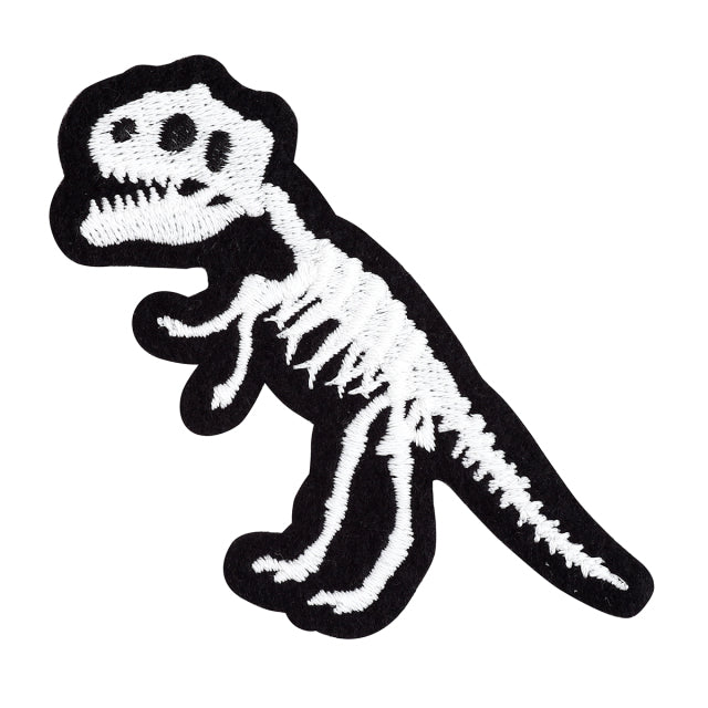 Iron-on Patch Dinosaur Tyrannosaurus Skeleton