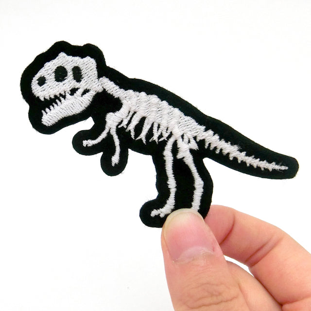 Iron-on Patch Dinosaur Tyrannosaurus Skeleton