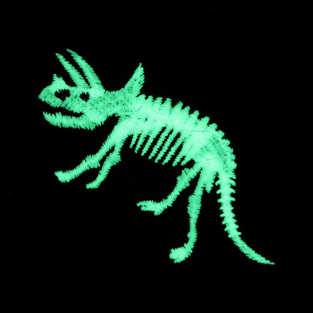Iron-on Patch Dinosaur Triceratops Skeleton