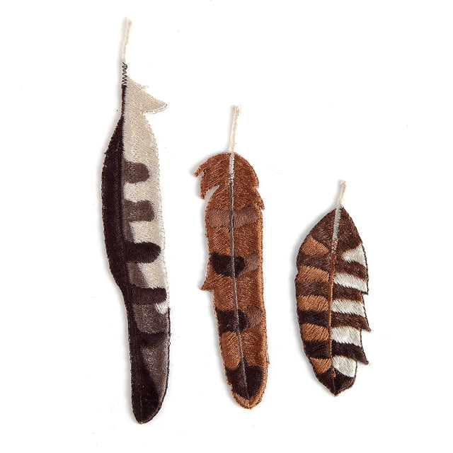 Iron-on Patch Bird Goshawk Feather