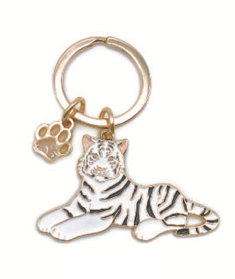 Keychain White Tiger