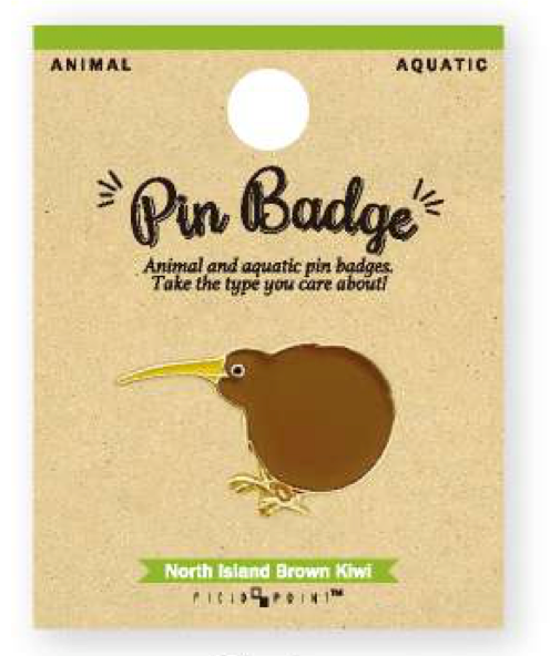 Pin Badge North Island Brown Kiwi