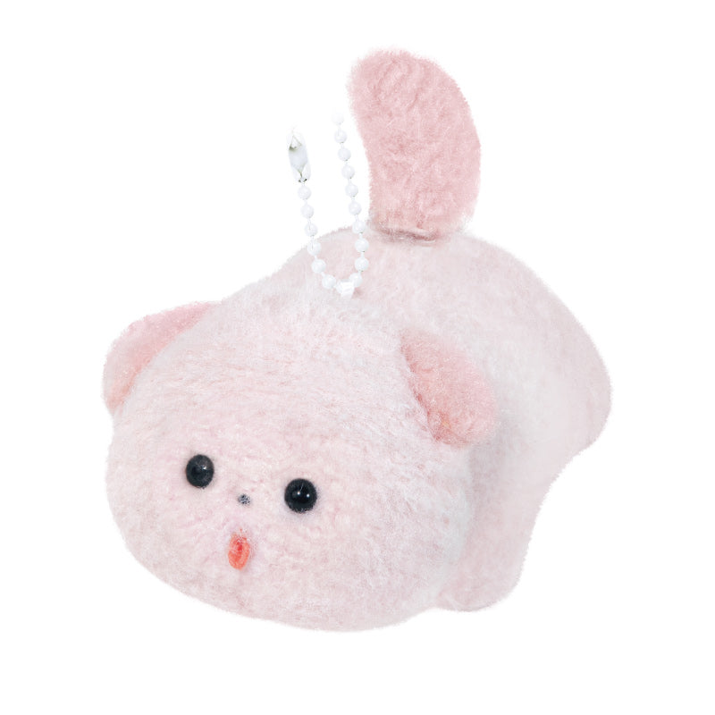 Happy Dog Mascot Plush Pink
